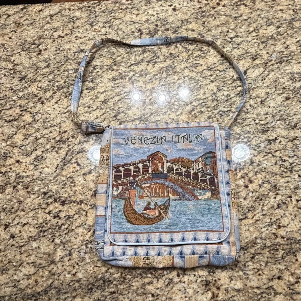 Venezia Italia Tapestry Crossbody Bag Venice Gondola Scenic Travel Messenger